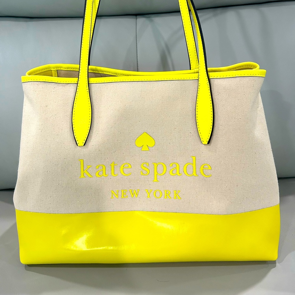 New With Tags Kate Spade Canvas Tote Purse